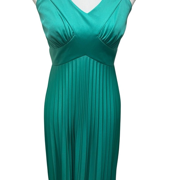 Vintage 1970’s Jac-An Green Pleated Maxi Dress Sleeveless **Please Read** - Picture 13 of 15